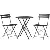 Outdoor Setting Table and Chairs Folding Patio Furniture Bistro Set