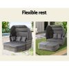 Outdoor Sun Lounge Setting Patio Furniture Wicker Sofa Garden Day Bed