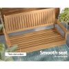 Porch Swing Chair With Chain Outdoor Furniture Wooden Bench 2 Seat Teak