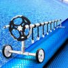 Pool Cover 500 Micron 10x4m Swimming Pool Solar Blanket 5.5m Roller Blue