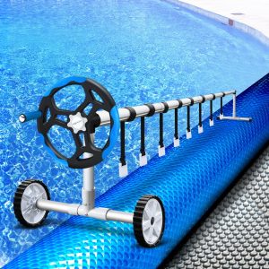Pool Cover 500 Micron 10.5x4.2m Swimming Pool Solar Blanket 5.5m Blue Roller