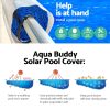 Pool Cover 500 Micron 7x4m Silver Swimming Pool Solar Blanket 5.5m Blue Roller