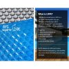 Pool Cover 500 Micron 8×4.2m Silver Swimming Pool Solar Blanket 5.5m Blue Roller