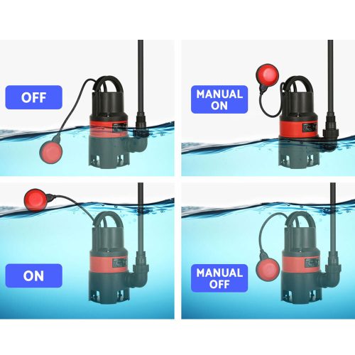 400W Water Pump Dirty Submersible Sump Swim Pool Flooding Pond Clean