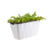 35cm Small White Rectangular Flowerpot Vegetable Herb Flower Outdoor Plastic Box Garden Decor