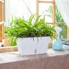 35cm Small White Rectangular Flowerpot Vegetable Herb Flower Outdoor Plastic Box Garden Decor