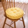 Yellow Round Cushion Soft Leaning Plush Backrest Throw Seat Pillow Home Office Decor