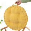 Yellow Round Cushion Soft Leaning Plush Backrest Throw Seat Pillow Home Office Decor