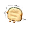 Smiley Face Toast Bread Cushion Stuffed Car Seat Plush Cartoon Back Support Pillow Home Decor