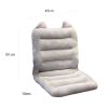 Grey One Piece Siamese Cushion Office Sedentary Butt Mat Back Waist Chair Support Home Decor With Cat Ears