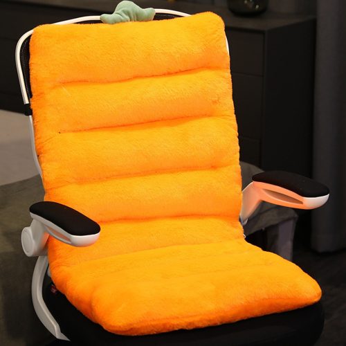 Orange One Piece Siamese Cushion Office Sedentary Butt Mat Back Waist Chair Support Home Decor