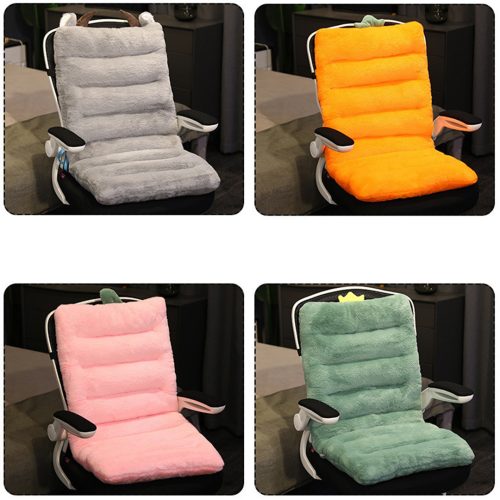 Orange One Piece Siamese Cushion Office Sedentary Butt Mat Back Waist Chair Support Home Decor