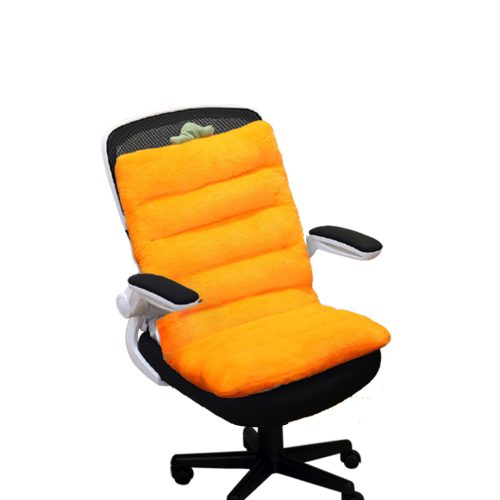 Orange One Piece Siamese Cushion Office Sedentary Butt Mat Back Waist Chair Support Home Decor