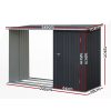 Garden Shed 2.49×1.04M Sheds Outdoor Tool Storage Workshop House Steel 2 in 1