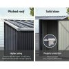 Garden Shed 2.49×1.04M Sheds Outdoor Tool Storage Workshop House Steel 2 in 1