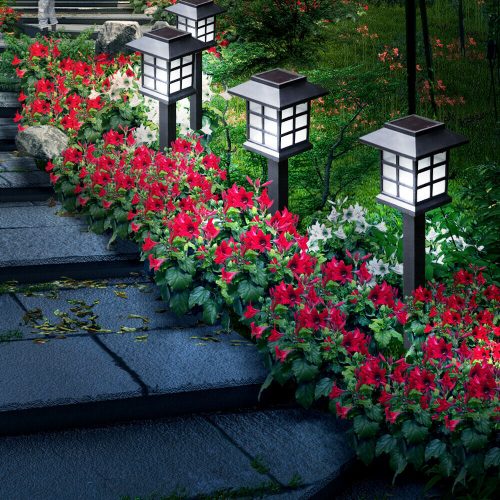 6x LED Solar Power Garden Landscape Path Lawn Lights Yard Lamp Outdoor Lighting