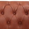 Prunedale Single Seater Brown Sofa Armchair for Lounge Chesterfireld Style Button Tufted in Faux Leather