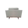 Paducah Single Seater Armchair Sofa Modern Lounge Accent Chair in Beige Fabric with Wooden Frame