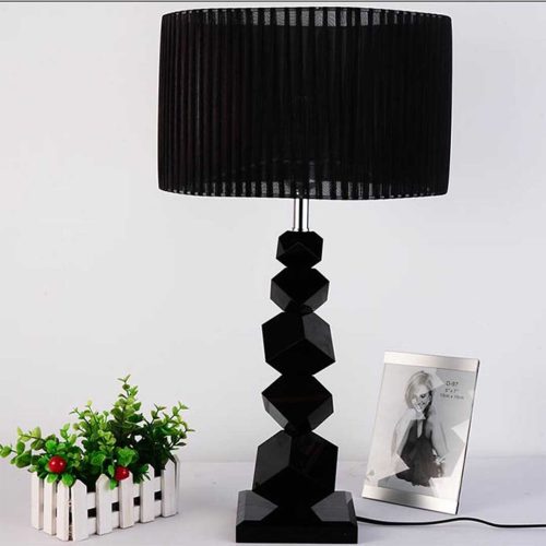 4X 55cm Black Table Lamp with Dark Shade LED Desk Lamp