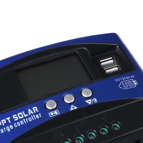 30A Solar Panel Charge Controller 12V 24V Regulator Auto Dual USB Mppt Battery