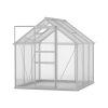 Greenhouse Aluminium Walk In Green House Garden Plant Shed PC 1.9×1.9×1.95m