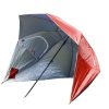 Havana Outdoors Beach Umbrella 2.4M Outdoor Garden Beach Portable Shade Shelter – Red