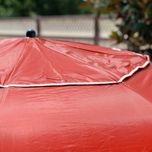 Havana Outdoors Beach Umbrella 2.4M Outdoor Garden Beach Portable Shade Shelter – Red