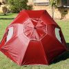 Havana Outdoors Beach Umbrella 2.4M Outdoor Garden Beach Portable Shade Shelter – Red