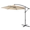 Milano 3M Outdoor Umbrella Cantilever With Protective Cover Patio Garden Shade – Beige