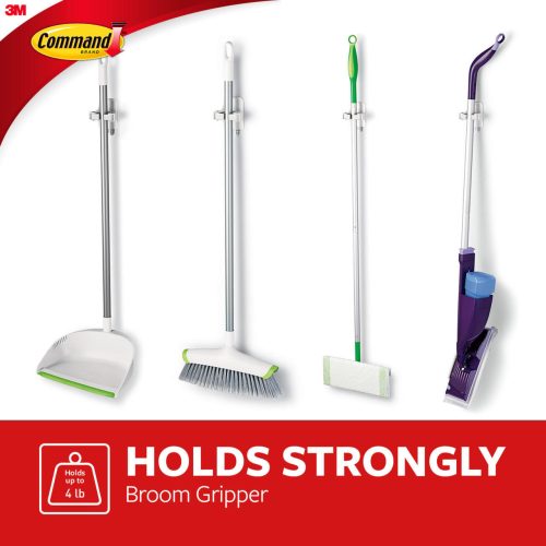 Command Broom Gripper, 3 Grippers, 6 Large Strip, 17007-3NA