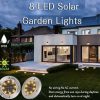 8 Pack LED Solar Pathway Lights Outdoor Solar Ground Lights (Warm White)