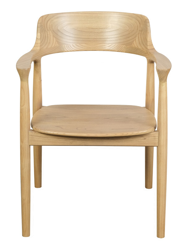 Nobu Solid Oak Arm Chair (Natural)