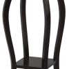 1 Drawer Cabriol Leg Plant Stand (Chocolate)