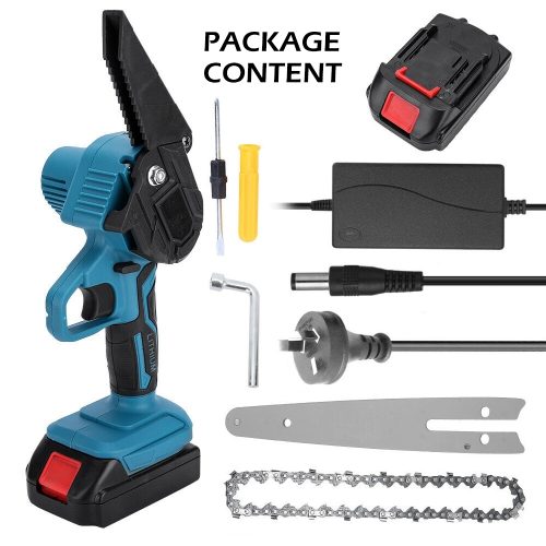 6″ Mini Cordless Electric Chainsaw 2X Battery Powered Wood Cutter Rechargeable