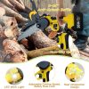 36V 8″ Mini Cordless Electric Chainsaw 2XBattery 36V Wood Cutter Rechargeable