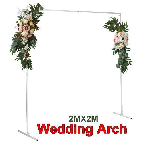 Wedding Arch White Square Backdrop Flower Display Stand Background 2.2M
