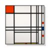 50cmx50cm Abstract Art By Piet Mondrian Black Frame Canvas Wall Art