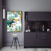 Wall Art 100cmx150cm Toucan plants Black Frame Canvas