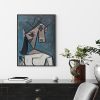 Wall Art 100cmx150cm Head Of A Woman By Pablo Picasso Black Frame Canvas