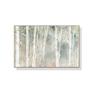 Wall Art 90cmx135cm Forest hang painting style Gold Frame Canvas