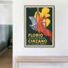 Wall Art 100cmx150cm Florio Cinzano Black Frame Canvas