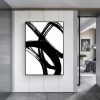 40cmx60cm Minimalist Black Artwork Black Frame Canvas Wall Art