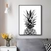 40cmx60cm Pineapple Black Frame Canvas Wall Art