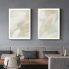 80cmx120cm Beige and Sage Green 2 Sets Gold Frame Canvas Wall Art