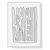 80cmx120cm Black And White Lines White Frame Canvas Wall Art