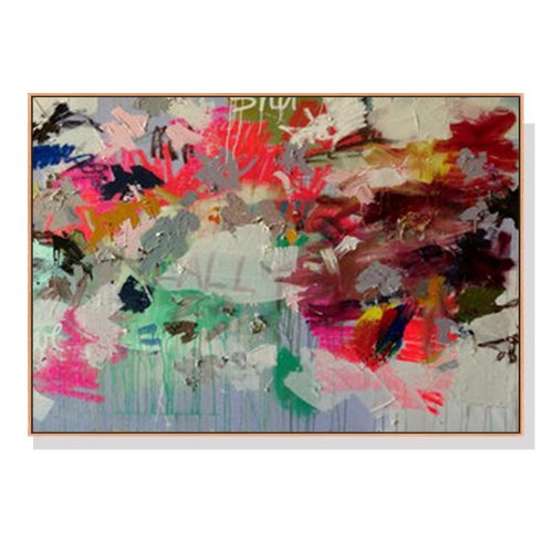 50cmx70cm Abstract Free Flow Wood Frame Canvas Wall Art