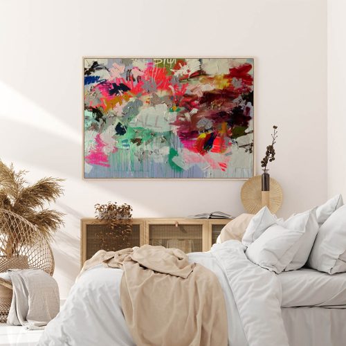 80cmx120cm Abstract Free Flow Wood Frame Canvas Wall Art