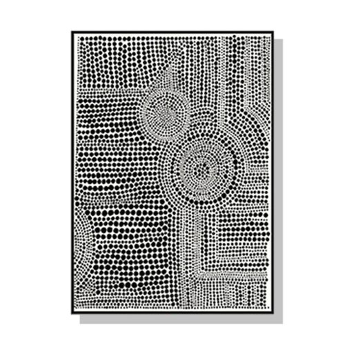 100cmx150cm Clustered Dots A Black Frame Canvas Wall Art
