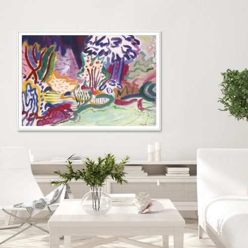90cmx135cm Late Summer White Frame Canvas Wall Art