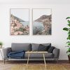 90cmx135cm Italy Positano 2 Sets Wood Frame Canvas Wall Art